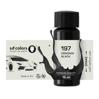 Imagen de SD COLORS OBSIDIAN BLACK 197 Pintura para retocar (15 ML), color negro