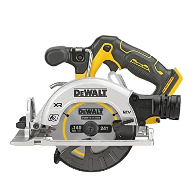 Imagen de DeWALT Sierra circular de mano con batería DCS512NT XJ 12 V, incluye hoja sierra, adaptador AirLock, tope paralelo, gancho tensor, caja TSTAK