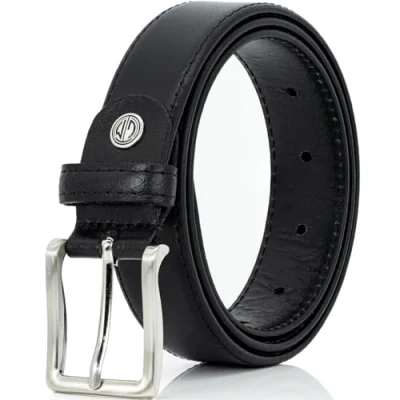 Imagen de Cinturón de cuero para hombre/cinturón LINDENMANN, XXL, negro, 919