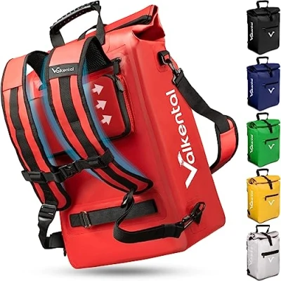 Imagen de Valkental Bolsa para Bicicleta 3en1 Sirve como de Transporte, Mochila y Bandolera Impermeable Reflectante