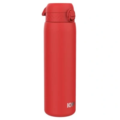 Imagen de Ion8 Botella de Agua Acero Inoxidable 1 Litro, a Prueba Fugas, Fácil Abrir, Cerradura Segura, Asa Transporte, Aptas para Lavavajillas, Resistente Rayones, Rojo