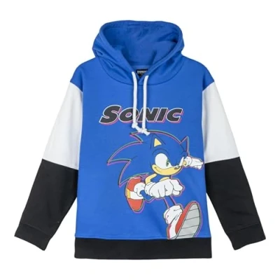 Imagen de CERDÁ LIFE&#039;S LITTLE MOMENTS Sudadera Sonic Infantil con Capucha Cotton Brushed Niños y Niñas Ropa Suave Cómoda