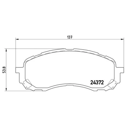 Imagen de BREMBO P 78 015 Juego de pastillas freno con avisador acústico desgaste sin accesorios SUBARU: Impreza II Berlina, III Hatchback