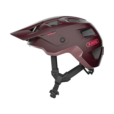 Imagen de ABUS casco MTB MoDrop de ciclismo robusto con buena ventilación para ciclistas montaña ajuste personalizado unisex rojo oscuro, talla L