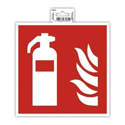 Imagen de Exacompta Ref 67031E Señal autoadhesiva para extintor de incendios 20 cm tamaño Señalización esencial empresas, negocios y necesidades comerciales