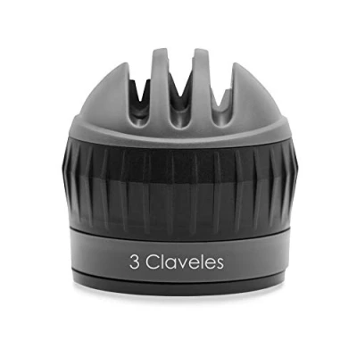 Imagen de 3 Claveles Afilador de Cuchillos con Ventosa, Fases 6 cm