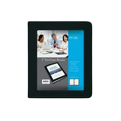 Imagen de Blue Sky ProView Carpeta con 3 anillas (1 pulgada), color negro