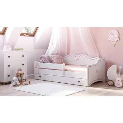 Imagen de KOBI Cama Infantil y Juvenil Emma Blanca para habitación 180x80CM con cajón al baño de Las Chicas (EMMA/SZ/180/S)