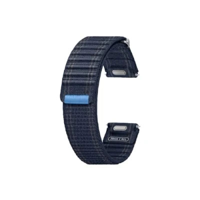 Imagen de Correa Samsung Fabric Band, Para Galaxy Watch7, Tela y Velcro, Fácil ajuste, Talla M/L, Blanco Azul