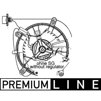 Imagen de MAHLE ORIGINAL AB 65 000P Ventilador de Calefacción MERCEDES BENZ: Clase E Berlina, T modell