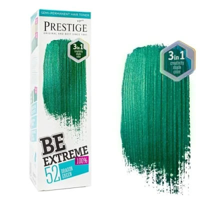 Imagen de Vip&#039;s Prestige BeBe Extreme Tóner Semi Permanente para Pelo, Color Dragón verde 52 Sin Amoniaco, Parabenos y PPD