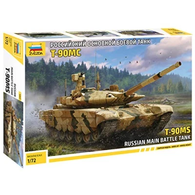 Imagen de Zvezda 530005065 1:72 T 90MS Russian Main Battle Tank, maqueta de construcción plástico, Kit Montaje, réplica Detallada, Color Rojo