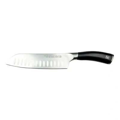 Imagen de Rockingham Forge Cuchillo Santoku, 7 Pulgadas, Serie Equilibrium, Acero Inoxidable Alemán de Primera Calidad, Negro, Cleaver, RF 1503
