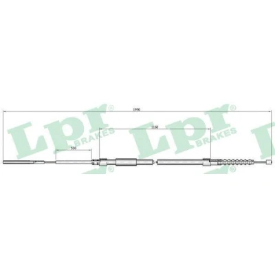 Imagen de LPR C0083B Cable de Freno Mano 1942/1161 Discos BMW: X5