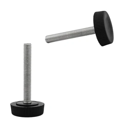 Imagen de SKIR&#039;CO 2 patas niveladoras de muebles M6 x 40 mm, redondas ajustables 25 mm diámetro, pie nivelador rosca