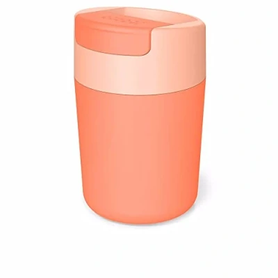 Imagen de Joseph Sipp, Taza para llevar café y té, Vaso de TPR con tapa, a prueba fugas, sin BPA, Coral, 340 ml