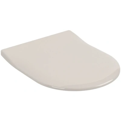 Imagen de asiento para inodoro SlimSeat Subway 2.0 de Villeroy &amp; Boch, con tapa y cierre automático, aro extraíble fabricado Duroplast resistente, pieza recambio original, en forma D, Pergamon