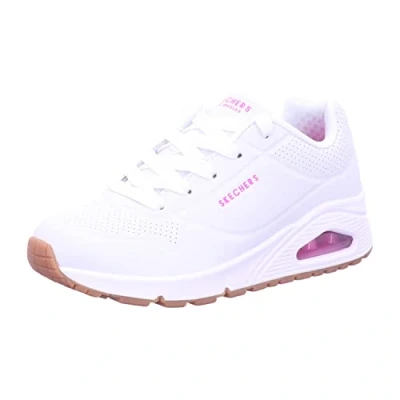 Imagen de Skechers Uno Stand On Air, Zapatillas Niñas, White Pu H Pink Trim, 28 EU