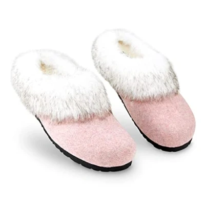 Imagen de DUNLOP Zapatillas Mujer Casa con Suela Antideslizante, Pantuflas Invierno Forro Polar, Regalos Para y Chica Adolescente Talla 37 41 (38, Rosa, numeric_38)