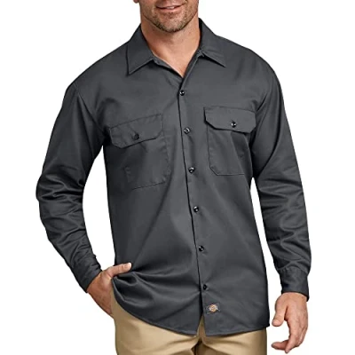 Imagen de Dickies Camisa con Manga Larga para Hombre, Color Azul Oscuro, Talla XL