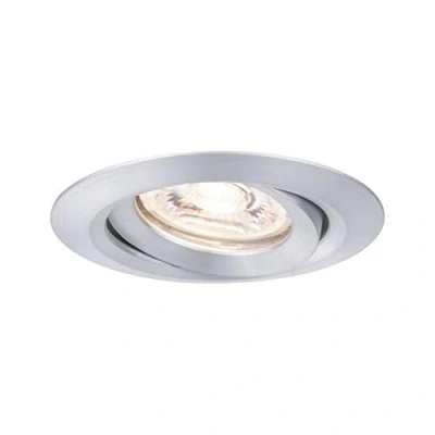 Imagen de Paulmann 94296 Luminaria empotrable Nova Mini LED Coin redonda orientable 1x4 W, foco techo, alu. torneado, empotrable, alu., blanco cálido 2700 K 4 W