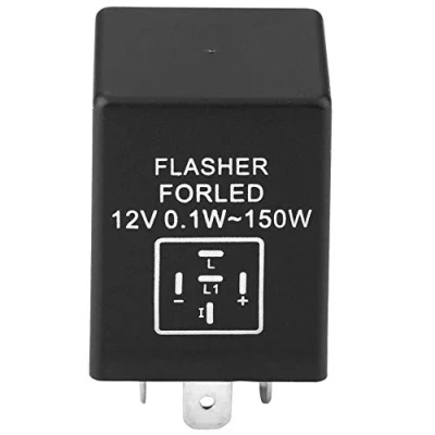 Imagen de Relé De Intermitencia Automóvil, 5 pin Ep27 Fl27 Descodificador Automóvil Para Luz Señal Giro Led, 12v