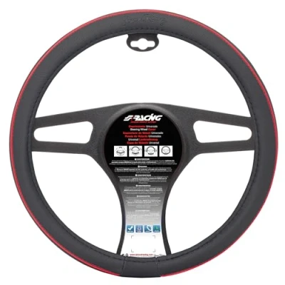 Imagen de Simoni Racing Speed CVT/40 Funda cubierta para el volante negro 37 39cm Ecopiel