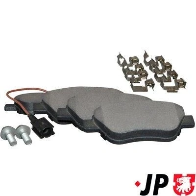 Imagen de JP GROUP 3363601310 Juego de pastillas freno Eje delantero con contacto avisador desgaste FIAT: Grande Punto Hatchback, 500 Hatchback