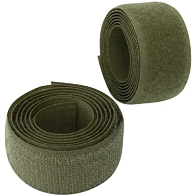 Imagen de AERZETIX C65962 Cinta/rollo de scratch 30mm 1 metro auto agarre organizador/sujetacables tira enganche bolsa prenda correa color: verde cedro en poliamida y poliéster