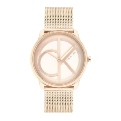 Imagen de Calvin Klein Reloj Analógico de Cuarzo para Hombre y Mujer Colleción Iconic disponible con Pulsera Acero Inoxidable en Enlace o Malla