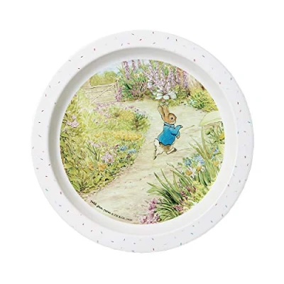 Imagen de Petit Jour Paris Plato para bebé Ø 21 cm Peter Rabbit Enjoy Your Very First Meal!, multicolor