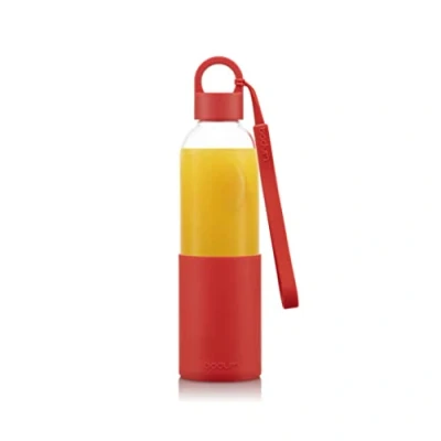 Imagen de 12053 04B MELIOR Botella para llevar (cristal, manguito de silicona, tapón rosca, 0,5 L)