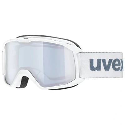 Imagen de uvex elemnt FM, gafas de esquí unisex, campo visual ampliado antivaho, ventilación sin corrientes aire, white matt/silver blue, one size