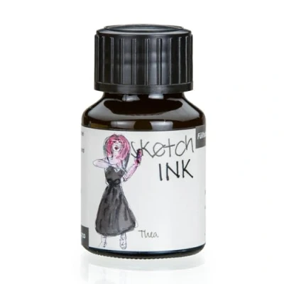 Imagen de Rohrer &amp; Klingner sketchINK Tinta de escritura y dibujo Frasco 50 ml Umbra Thea