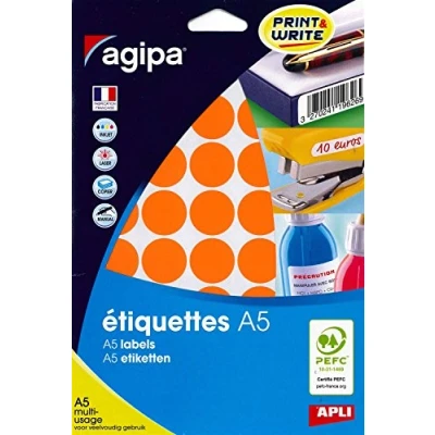Imagen de APLI 114325 Funda para 400 pastillas multiusos (24 mm de diámetro), color naranja