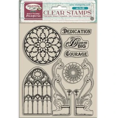 Imagen de Stamperia Acrylic Stamp for Scrapbooking, Albums, Card Making, and Bullet Journalling, Transparent, Long Lasting, Easy to Clean, Perfect Crafts Gifting (Master of Magic, Gothic Elements)