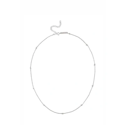 Imagen de SINGULARU Collar Dots. Colgante en Plata de Ley 925 con mini Bolitas a lo largo la Cadena. Talla Unica. Baño Rodio.. Joyas para Mujer
