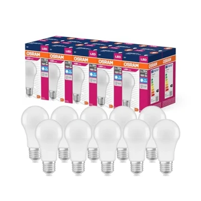 Imagen de OSRAM Valor de estrella LED Lámpara clásica A100 para enchufe E27, forma pera, viernes 1521, luz día blanca (6500k), reemplazo bombillas convencionales 100W, 10 paquetes