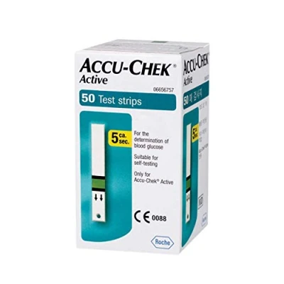 Imagen de Accu Chek Active Glucosa En Sangre Test Tiras (50 Unidades)