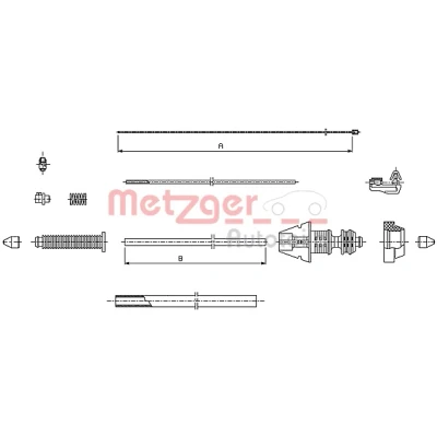 Imagen de METZGER 493.1 Cable del Acelerador COFLE CITROËN: Jumpy I MPV