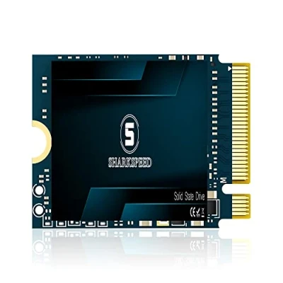 Imagen de S SHARKSPEED SSD 2TB M.2 2230 NVME PCIe Gen 4.0x4, Unidad de Estado Sólido Interno, Compatible con Steam Deck Surface Pro7/Pro8+/Laptop Go/ProX/Laptop3/Laptop4