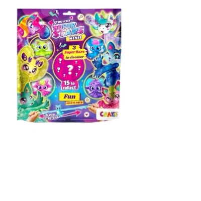 Imagen de CRAZE Stretchy Superstars Mini Multipack Fun, Pack de 5 Figuras elásticas coleccionables para niños, Hay 15 Modelos Diferentes