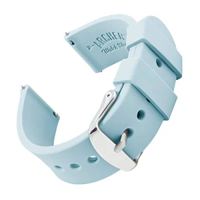 Imagen de Archer Watch Straps Correas Reloj Silicona de Liberación Rápida para Hombre y Mujer (Azul Bebé, 22mm)