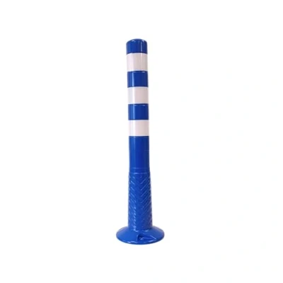 Imagen de PARKING FACIL Bolardo de Señalización con Bandas Reflectantes Tamaño: 75 cm Color Azul Incluye Tornillería 1 Unidad