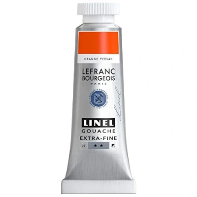 Imagen de Lefranc Bourgeois Linel Gouache extrafino, tubo 14 ml, naranja persa Serie 2