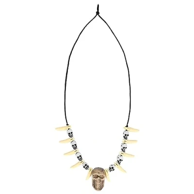 Imagen de Boland 74185 Collar Diente de Calavera, para Carnaval y Halloween, Bisutería, Accesorios disfraces