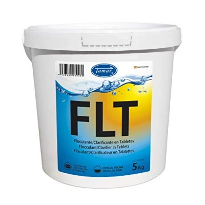 Imagen de Tamar Floculante en tabletas 40 g, clarificante, clarificador Agua, eliminador turbidez, agrupa particulas suspesion, 5 Kilos