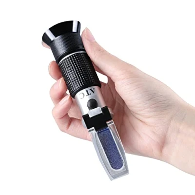 Imagen de Refractómetro anticongelante 4 en 1 Probador de refrigerante para comprobar el punto congelación los sistemas anticongelantes del automóvil, Etileno propilenglicol