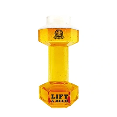 Imagen de Vaso de cerveza con mancuernas 0,68 litros capacidad divertido Desarrollo muscular al beber El gimnasio para los amantes la