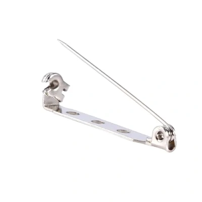 Imagen de 50 Unids Pasadores de Barra Broche Bloqueo Volver Seguridad Catching DIY Craft 20/25/32 / 38mm Plata(32mm)